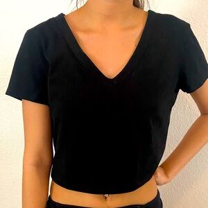V neck crop top